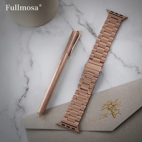 Fullmosa Acero Inoxidable Correa 38mm 40mm 41mm 42mm 44mm 45mm Compatible Apple Watch/iWatch Serie SE, Serie 7/6/5/4/3/2/1, Apple Watch Correa, Oro 38mm/40mm/41mm