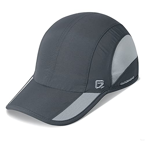 GADIEMKENSD Gorra deportiva de secado rápido sin estructura, protección solar, unisex, 7-7 1/2 (56-60 cm), Classic up, Deep Gray, 56-60