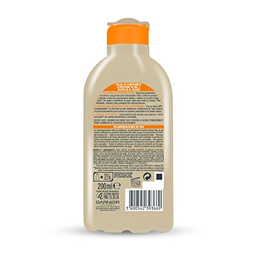 GARNIER Delial Leche Protectora Ecodiseñada Spf 30, Respetuosa con la Vida Marina, Fórmula 94% Biodegradable, 235 G