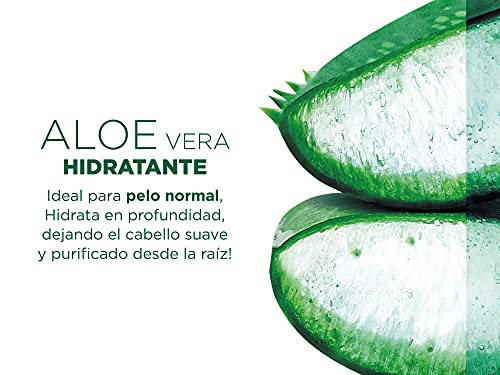 Garnier Fructis Hair Food Mascarilla 3 en 1 Aloe Vera Hidratante, indicada para Pelo Normal - Pack de 3 x 390 ml