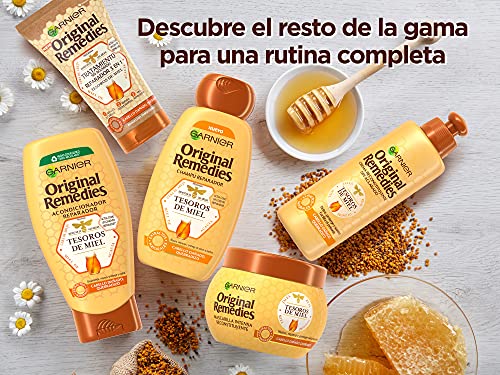 Garnier Original Remedies, Tratamiento Reparador 3 en 1 Tesoros de miel, Reduce la rotura del Cabello Para cabellos Secos o Dañados, 150 ml