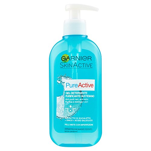 Garnier - Pure Active Gel limpiador purificante diario para pieles mixtas con imperfecciones, 200 ml