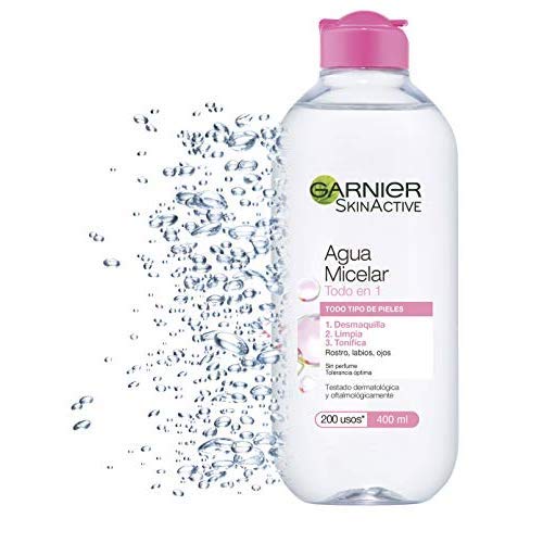 Garnier Skin Active - Agua Micelar Clásica para pieles normales todo en uno – 400 ml