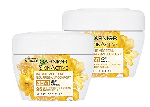 Garnier Skinactive 3en1 Bálsamo vegetal réconfortant/nourrissant AU miel de flores 150 ml – juego de 2