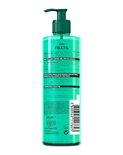 Garnier Tratamiento Capilar Hidratante Fructis Aloe Secado al Aire para Pelo Normal, Largo con Alore vera y Glicerina vegetal, 3 x 400 ml