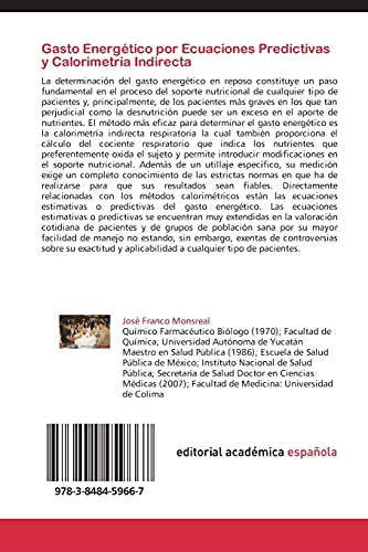 Gasto Energetico Por Ecuaciones Predictivas y Calorimetria Indirecta: Coeficiente de correlación intraclase, Gráficos de Bland-Altman, Análisis de la varianza y DMS de Fisher