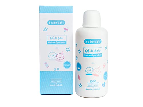 Gel de baño bebe Hidratante, Sin Sulfatos, Aloe Vera, Caléndula, 92% Natural, (250ml) [INDRINAH]