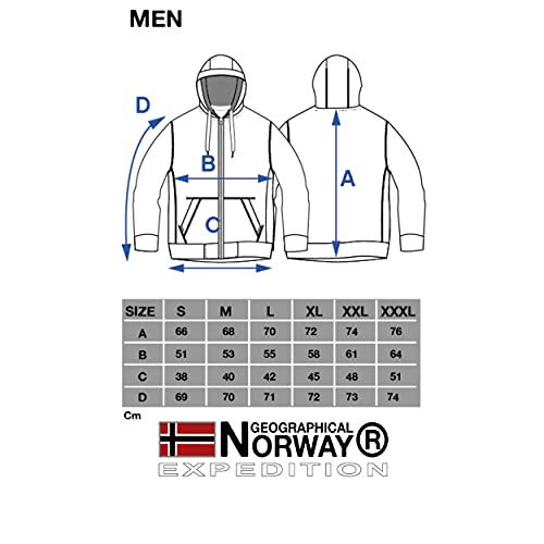 Geographical Norway - Sudadera DE Hombre GYMCLASS Azul Marino XL