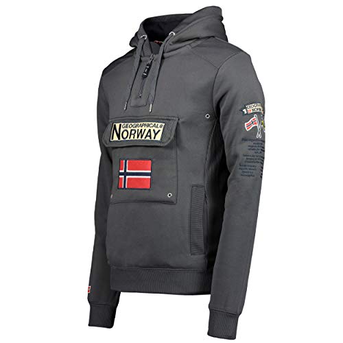 Geographical Norway - Sudadera DE Hombre GYMCLASS Gris Oscuro S