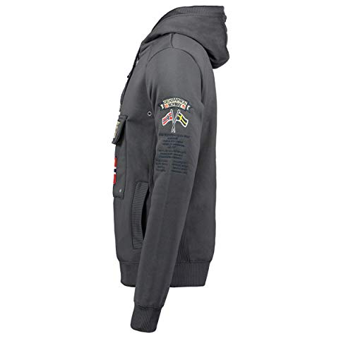 Geographical Norway - Sudadera DE Hombre GYMCLASS Gris Oscuro S