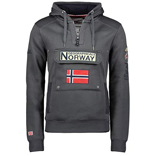 Geographical Norway - Sudadera DE Hombre GYMCLASS Gris Oscuro S