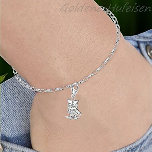 GH1a ch-030 - Colgante de búho de plata de ley 925, regalo para niños, mujer, ch-030