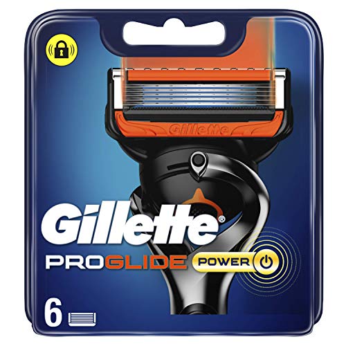 Gillette Fusion 5 Proglide Power - 6 Hojas De Repuesto, color Multicolor, 6 Unidad