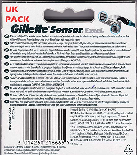 Gillette Sensor Excel - Paquete de 10