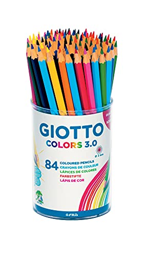 Giotto Colors 3.0 Lápices de Colores, Bote 84 Uds.