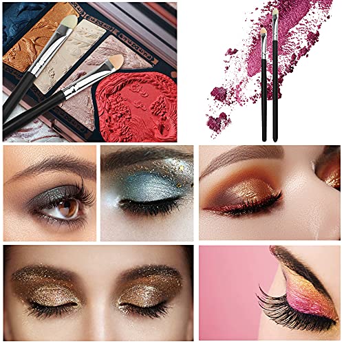 GIRAFEDA 12 Pcs Aplicador de Sombras en Esponja Pincel Sombra de Ojos Brocha Difuminar Ojos Pinceles Maquillaje Ojos Brocha con Esponja en la Punta para Aplicar las Sombras para Maquillaje de Ojos