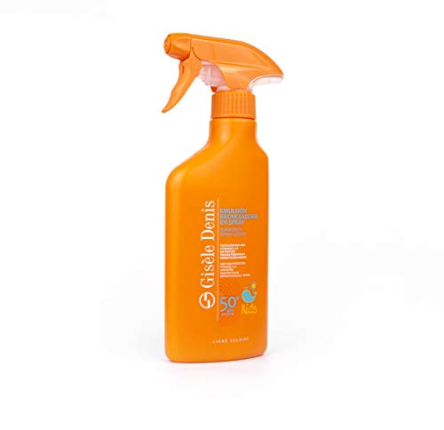 GISÈLE DENIS - Protector Solar Infantil en Spray, para Niños, Resistente al Agua, Protección FPS50+, 300 ml