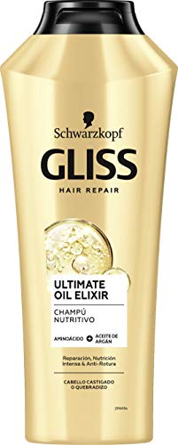Gliss - Champú para pelo castigado o quebradizo - Ultimate Oil Elixir - 6uds de 250ml (1.500ml)– Gama Nutrición