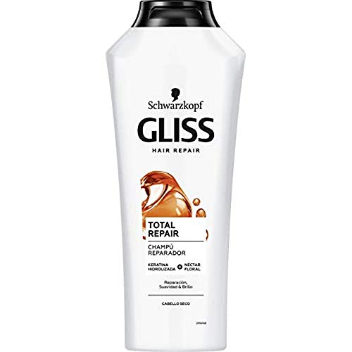 GLISS - Champú Total Repair, 370 ml, para cabello seco, Gama reparación