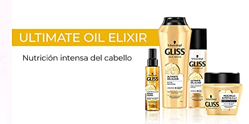 Gliss - Mascarilla Ultimate Oil Elixir, Schwarzkopf, Negro, 300 Mililitros