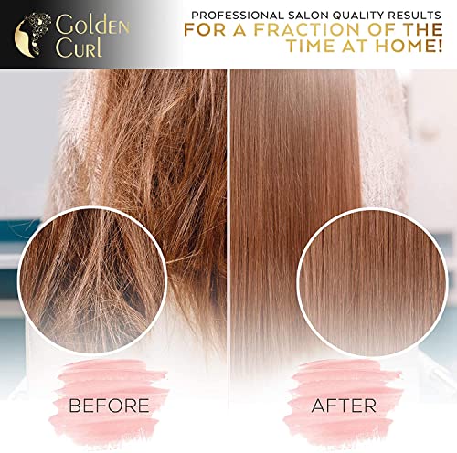 Golden Curl Plancha de Pelo Profesional GL829 para Todos los Tipos de Cabello - Garantía Increíble de 5 Años (Dorado)