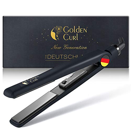 Golden Curl Plancha de Pelo Profesional GL829 para Todos los Tipos de Cabello - Garantía Increíble de 5 Años (Negro)