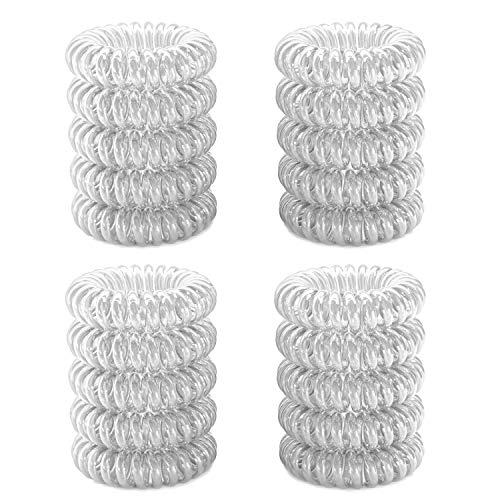 Gomas de Pelo Espiral,20 PCS Transparente Corbatas para el Pelo en Espiral Gomas del Pelo para Cabello para Mujer Niñas Accesorios para Cabello para Niños