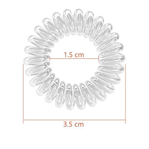 Gomas de Pelo Espiral,20 PCS Transparente Corbatas para el Pelo en Espiral Gomas del Pelo para Cabello para Mujer Niñas Accesorios para Cabello para Niños