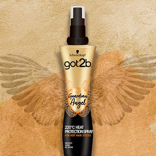 Got2b - Spray protector del calor Guardian Angel - 3uds de 200ml (600ml) – Protege el pelo de los efectos del calor – Protección del calor hasta 220ºC