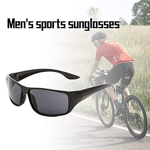 Greatangle Gafas de sol deportivas para hombre 5380 Montura amarilla Gafas de visión nocturna Conductor Espejo de conducción nocturna Durable Portátil gris