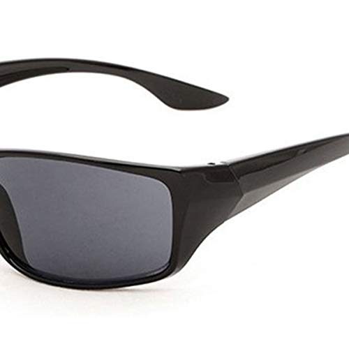 Greatangle Gafas de sol deportivas para hombre 5380 Montura amarilla Gafas de visión nocturna Conductor Espejo de conducción nocturna Durable Portátil gris