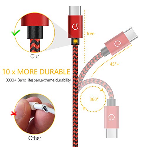 Gritin Cable USB C, 3-Pack [1M + 1.5M + 2M] Cable USB Tipo C Sincronización para Galaxy S10/S9, Note 8, Sony Xperia XZ, Google Pixel, HTC 10/U11, OnePlus 5T, Huawei P9
