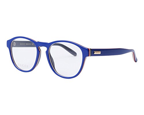 Gucci - Montura de gafas - para hombre Azul Glã¤nzend Blau - Schwarz 50