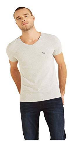 GUESS Men's Logo V-Neck Tee