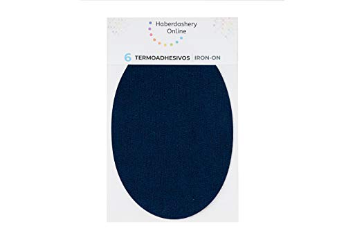 Haberdashery Online Rodilleras para chándal | Parches termoadhesivos para Reparar Ropa Deportiva. 6 Coderas o Rodilleras de 13,9 x 9,3 cms. Color: Azul Marino