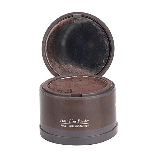 Hair Line Powder Hairline Beauty Cosmetics para rellenar el cabello fino, Hairline Shadow Powder con un soplo y espejo para mujeres y hombres.(Marrón medio)