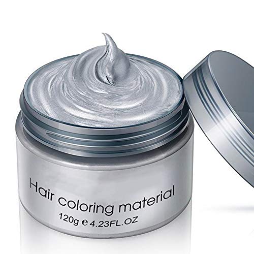 HairWax - Cera de pelo colorante temporal, Cera Colorante del Cabello, efecto de color gris