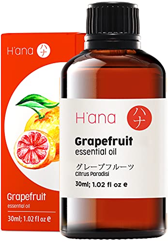 Hana Aceite Esencial de Pomelo para Energía - Natural Aceite de Pomelo para el Cabello - 100 Puro Aceites Esenciales para Difusor Aromaterapia - 30ml