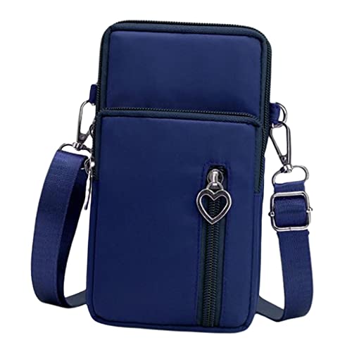 harayaa Bolso Bandolera Pequeño para Teléfono Celular con Correa para El Hombro, Lindo Bolso de Viaje para Mujeres, Soporte para Teléfono Celular para Pasapor - azul