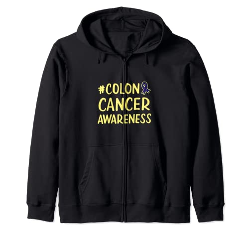 Hashtag Regalos para el cáncer de colon Sudadera con Capucha
