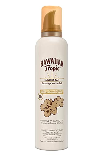 Hawaiian Tropic Autobronceador - Espuma Mousse Autobronceadora, Bronceado Express, 1 hora, 200 ml