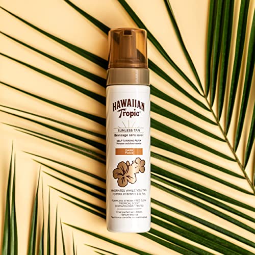 Hawaiian Tropic Autobronceador - Espuma Mousse Autobronceadora, Tono Oscuro, 200 ml