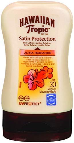 HAWAIIAN Tropic Travel Kit - Set de Viaje para Protección Solar - Aceite Bronceador Spf 15 + Loción Protectora Spf 30 - 100 Mililitros + Aftersun Hidratante Airsoft 60 Mililitros + Lip Balm Spf 30)