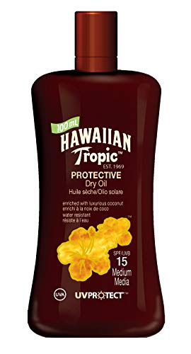 HAWAIIAN Tropic Travel Kit - Set de Viaje para Protección Solar - Aceite Bronceador Spf 15 + Loción Protectora Spf 30 - 100 Mililitros + Aftersun Hidratante Airsoft 60 Mililitros + Lip Balm Spf 30)