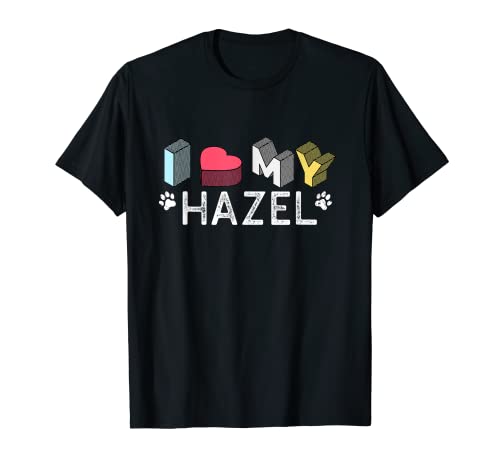 Hazel Personalizado Perro Nombre Hazel Pet Lover Camiseta