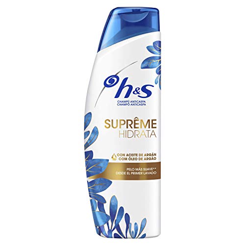 Head & Shoulders Supreme Hidrata Champú Anticaspa Pelo Seco - 2 Recipientes de 300 ml - Total: 600 ml