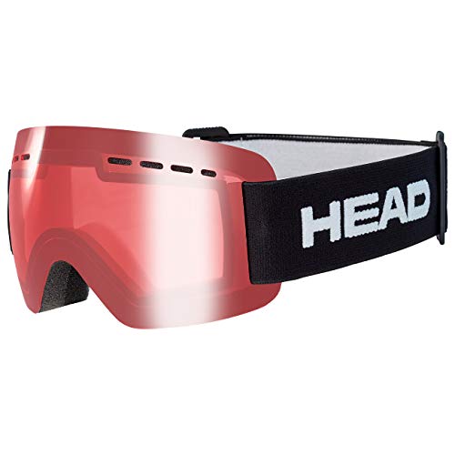 Head SOLAR JR - Gafas de esquí y snowboard para niños y jóvenes, talla juvenil, color rojo