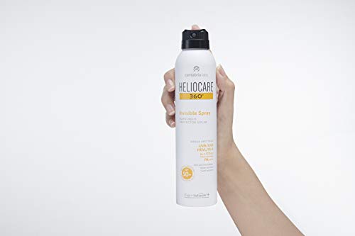 Heliocare 360º Invisible Spray Spf 50+ - Spray Fotoprotector Transparente Fácil De Aplicar, Sin Color, 200 Mililitro
