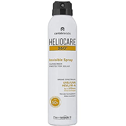 Heliocare 360º Invisible Spray Spf 50+ - Spray Fotoprotector Transparente Fácil De Aplicar, Sin Color, 200 Mililitro