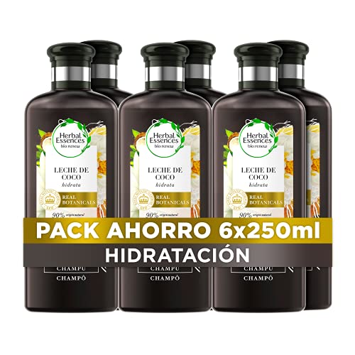 Herbal Essences bio:renew Leche De Coco Hidratación Champú, En Colaboración Con El Real Jardín Botánico De Kew 6x 250ml